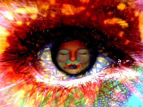 face in an eye