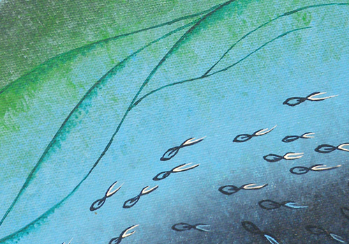 fish in wave