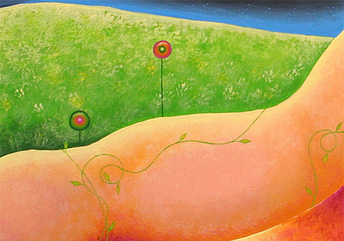 arm with flowers