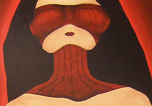 woman with mask