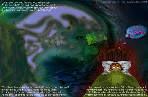 girl in a room with a ghost