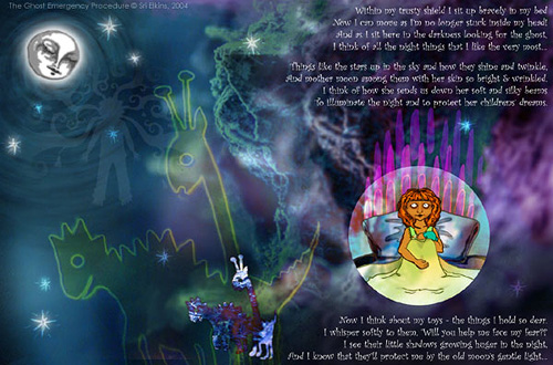 girl imagining the moon